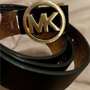 Michael Kors Black and Gold Belt
